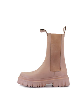 Nude Leather Chelsea Booties for Effortless Style Paran