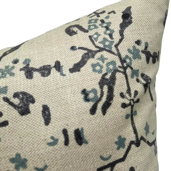 Indian Block Print Linen Blend Cushion Cover - Nakshatra
