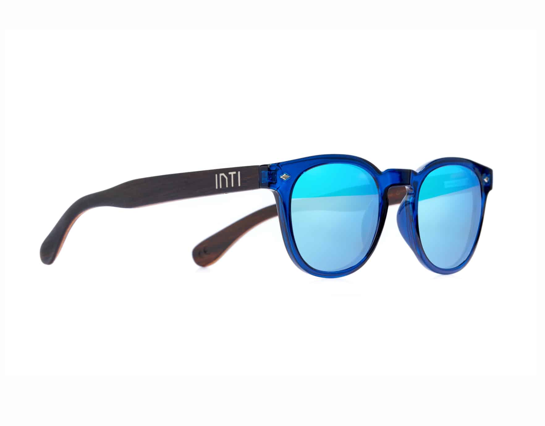 Deep Blue wooden Sungalsses