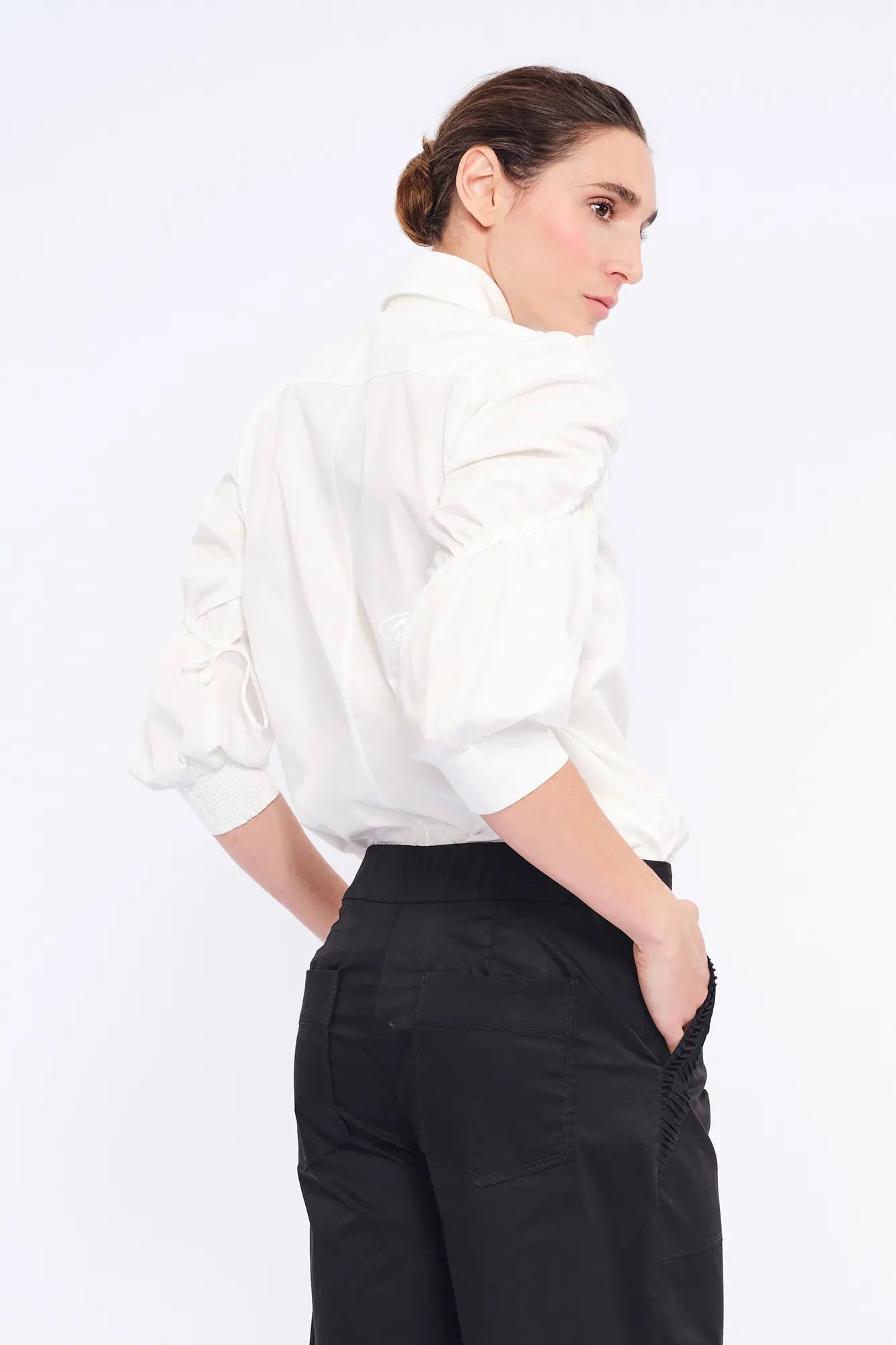 Bimba Puff Sleeve Blouse | White