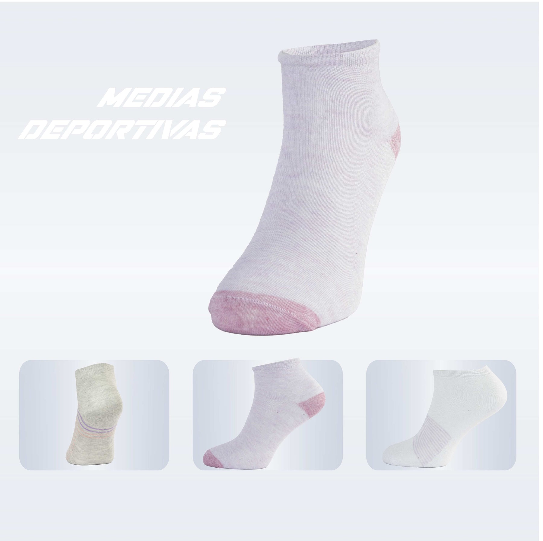 PACK DE 3 MEDIA ZAPATILLA