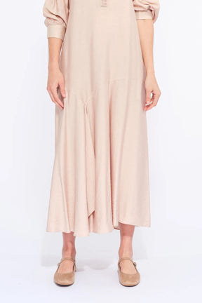 Carlie Asymmetrical Dress | Nude