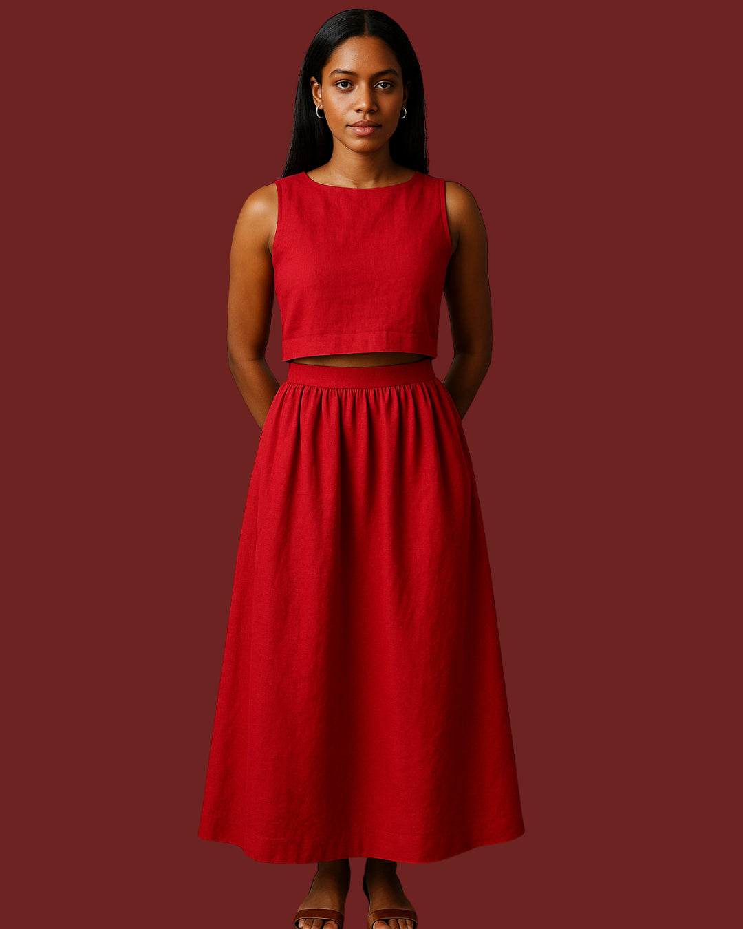 Aria Two-Piece Linen Set