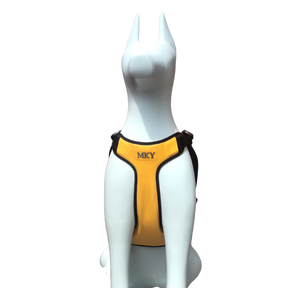Donatello Luxe Leather Dog Harness • Yellow ~ Black