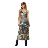 Dusk's Crystal Panther Guardian Slip Dress