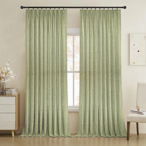 Boho Block Print Thick Linen Pleated Window - Ethic Leheriya