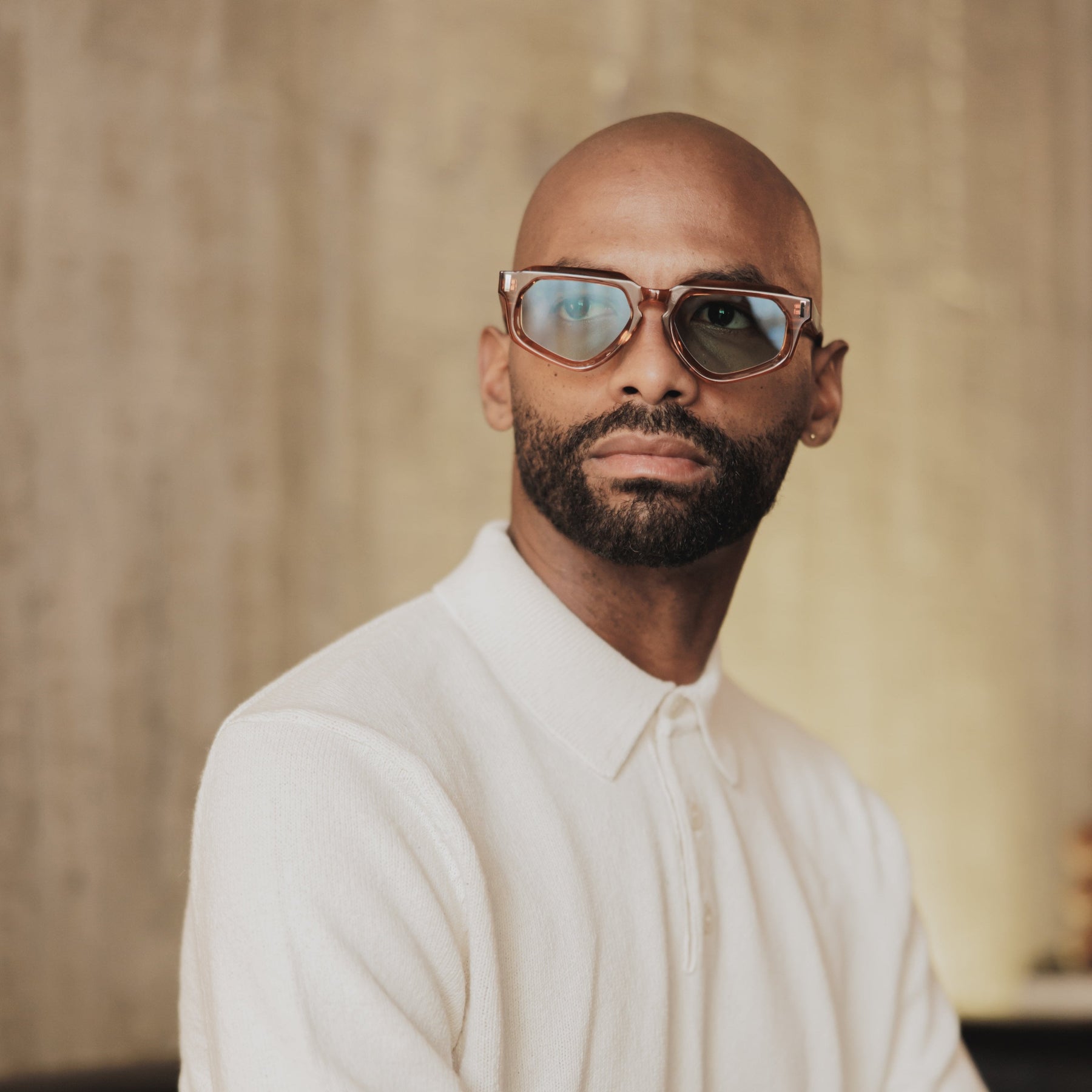 Avitio Sunglasses with Amber Frame & Aqua Lens