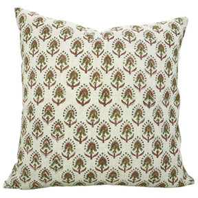 Decorative Hand Block Print Viscose Linen Pillow Cover- Gurukul