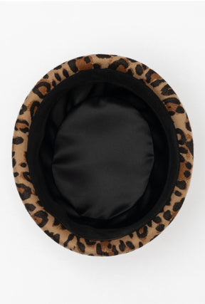 London Pillbox Hat - Leopard