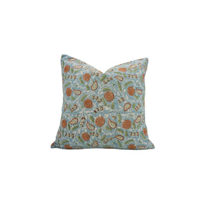 Traditional Hand Block Print Viscose Linen Pillow Cover - Gopi