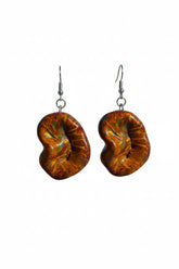 Brit Ceramic Earrings - Earth Tones With Multi-color Glaze