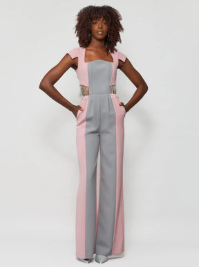 Eva Corset Crepe Jumpsuit