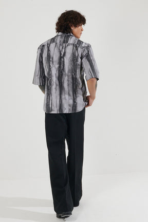Virunga Black Sun-Faded Camp Collar Shirt
