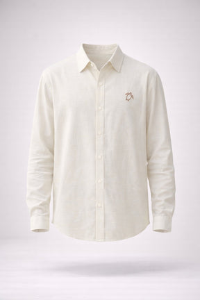 Careya Linen-blend Embroidered Button-down Shirt