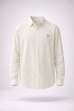 Careya Linen-blend Embroidered Button-down Shirt