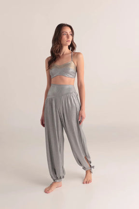 Soma Silver Asymmetric Ankle Pant