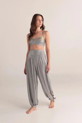Soma Silver Asymmetric Ankle Pant