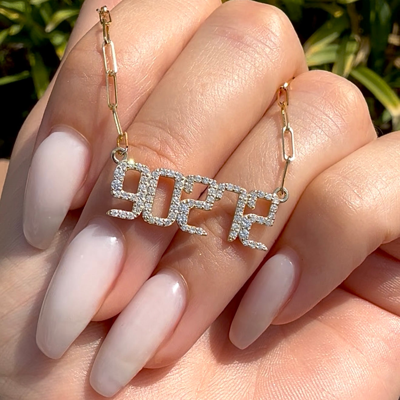 THE SIGNATURE “90272” DIAMOND NAMEPLATE NECKLACE