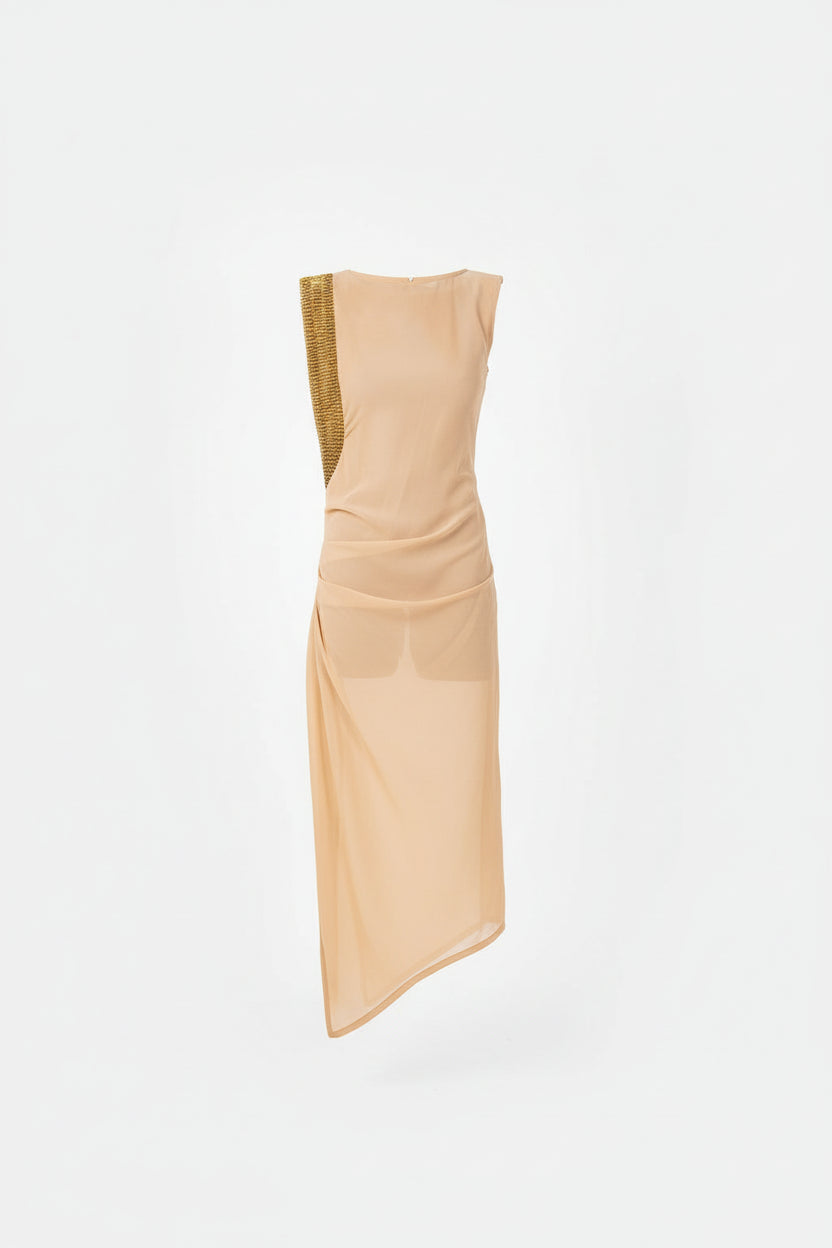The Aurelia Beaded Silk Chiffon Gown