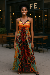 Orire Afrofuturism Halter Dress