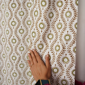 Hand Made Viscose Colored Linen Ring Curtain - Lehar