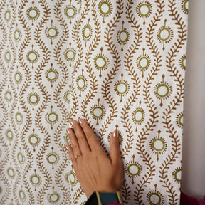 Hand Made Viscose Colored Linen Ring Curtain - Lehar