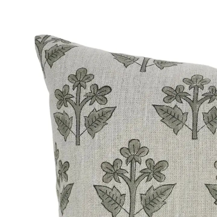 Traditional Block Print Boho Thick Linen Pillow Cover- Chahat