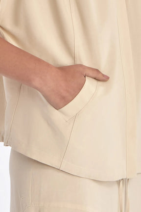 Ailani Linen Blend Jacket | Ecru