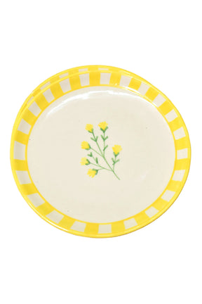 Ceramic Sunshine Spring Dessert Plate Yellow (set Of 2), 7 Inches