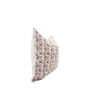 Decorative Hand-Carved Hand Block Printed Design Pure Linen Pillow Cover- Gul Naaz