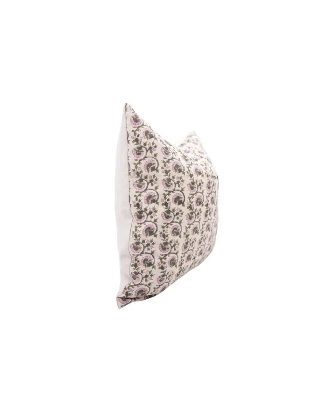 Decorative Hand-Carved Hand Block Printed Design Pure Linen Pillow Cover- Gul Naaz