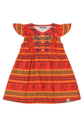 Mixed Up Clothing Girls Vestito Dress - Jacquard Stripe