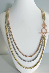 Verona 3 tones layer necklace