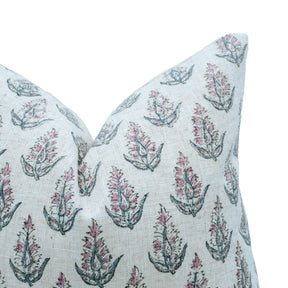 Handmade Block Print Viscose Linen Throw Cushion Cover  - Kanak Buti