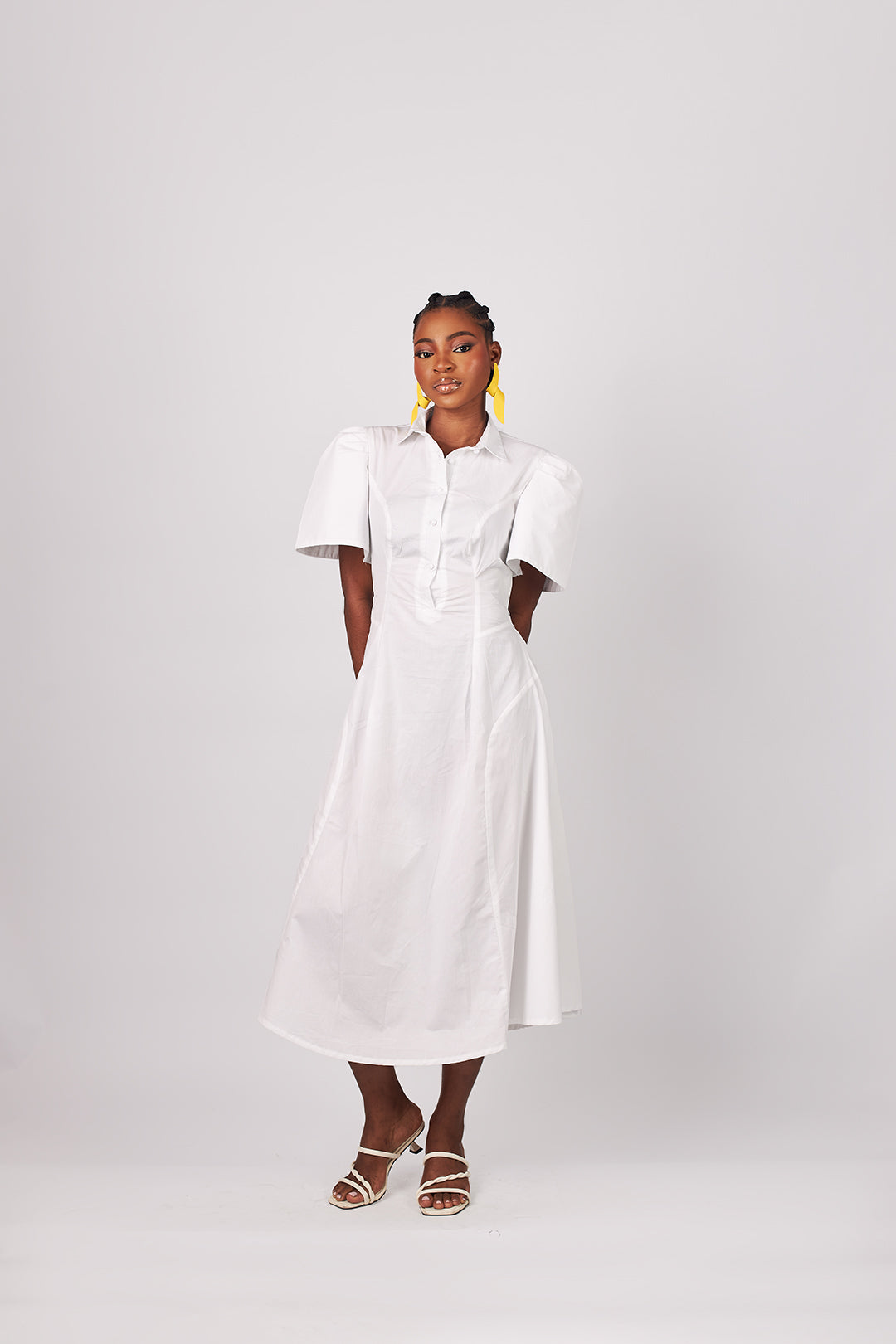 Zimuzo white shirt dress