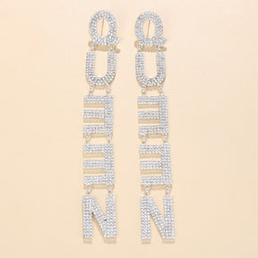 QUEEN Letter Earrings