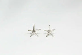 Large Sterling Silver Sea Star Earrings