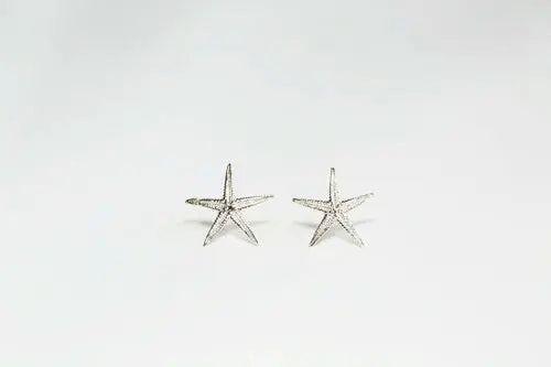 Large Sterling Silver Sea Star Earrings