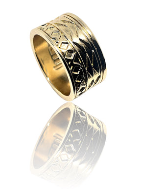 Kenzie African Wax Print Fabric Ring