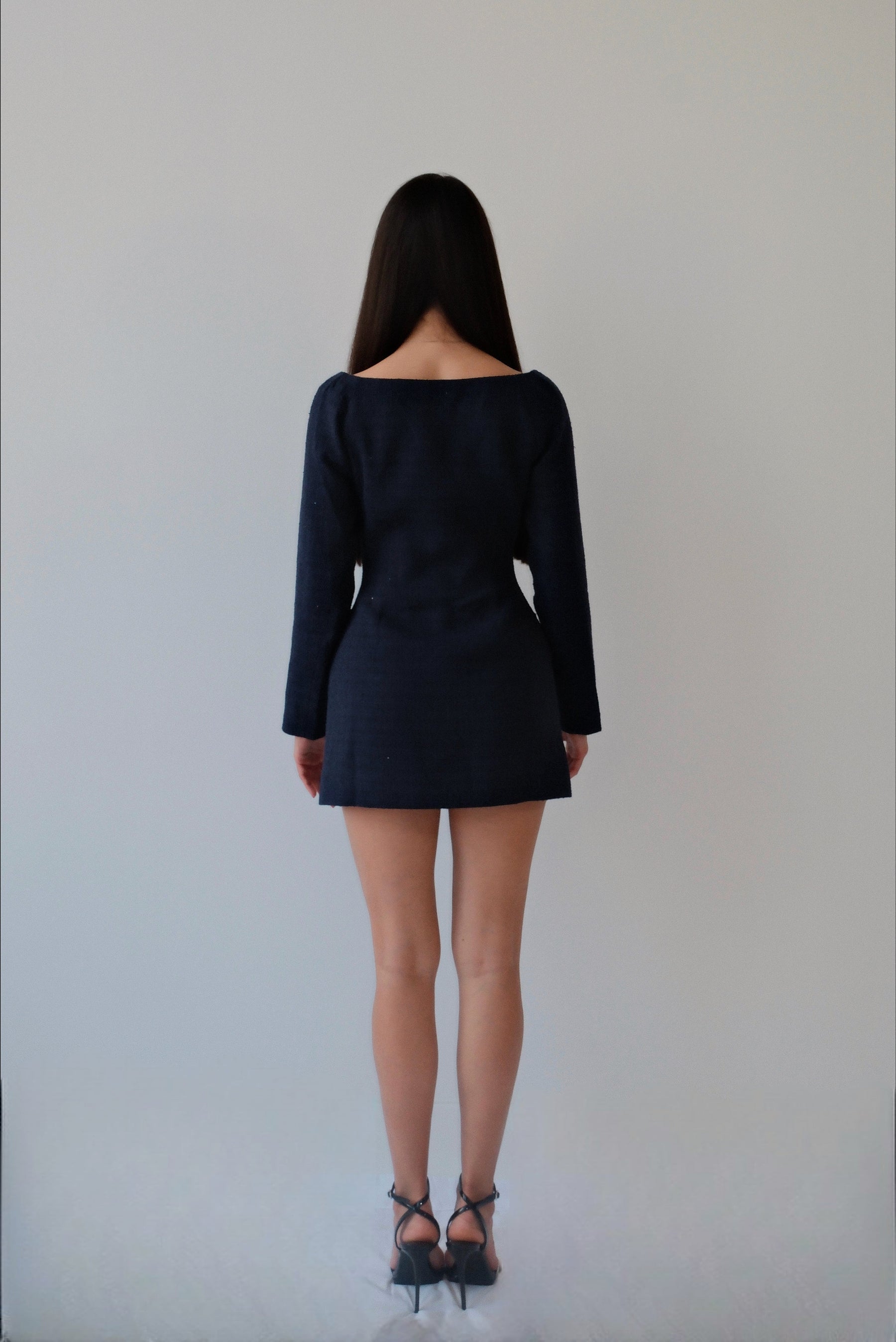 Oxford Blue Double-Breasted Dress