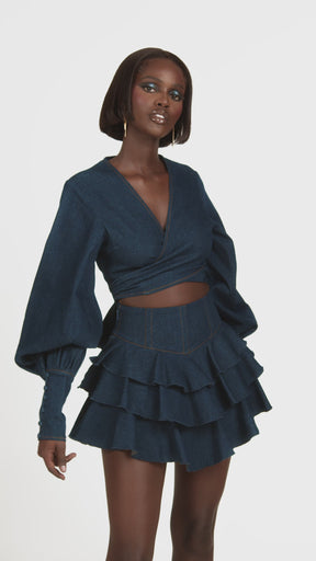 Denim DANA Wrap top