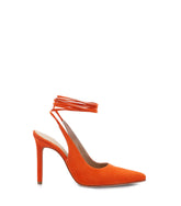 Luxe Orange Ankle Strap Heels Tale