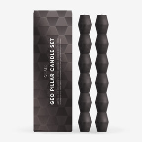 ZAI Geometric Pillar Candle in Ivory
