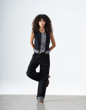 Cuffed Denim Pants