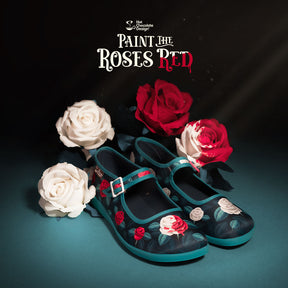 Chocolaticas® Paint The Roses Red  Women's Mary Jane Flat