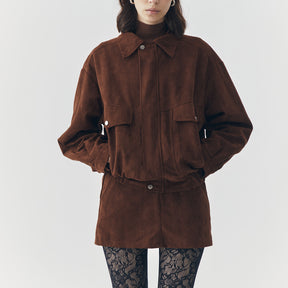 REMI SUEDE JACKET AND SKORT SET