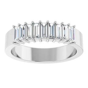 1/2 CT Lab-Grown Baguette Diamond Band in 14K Gold