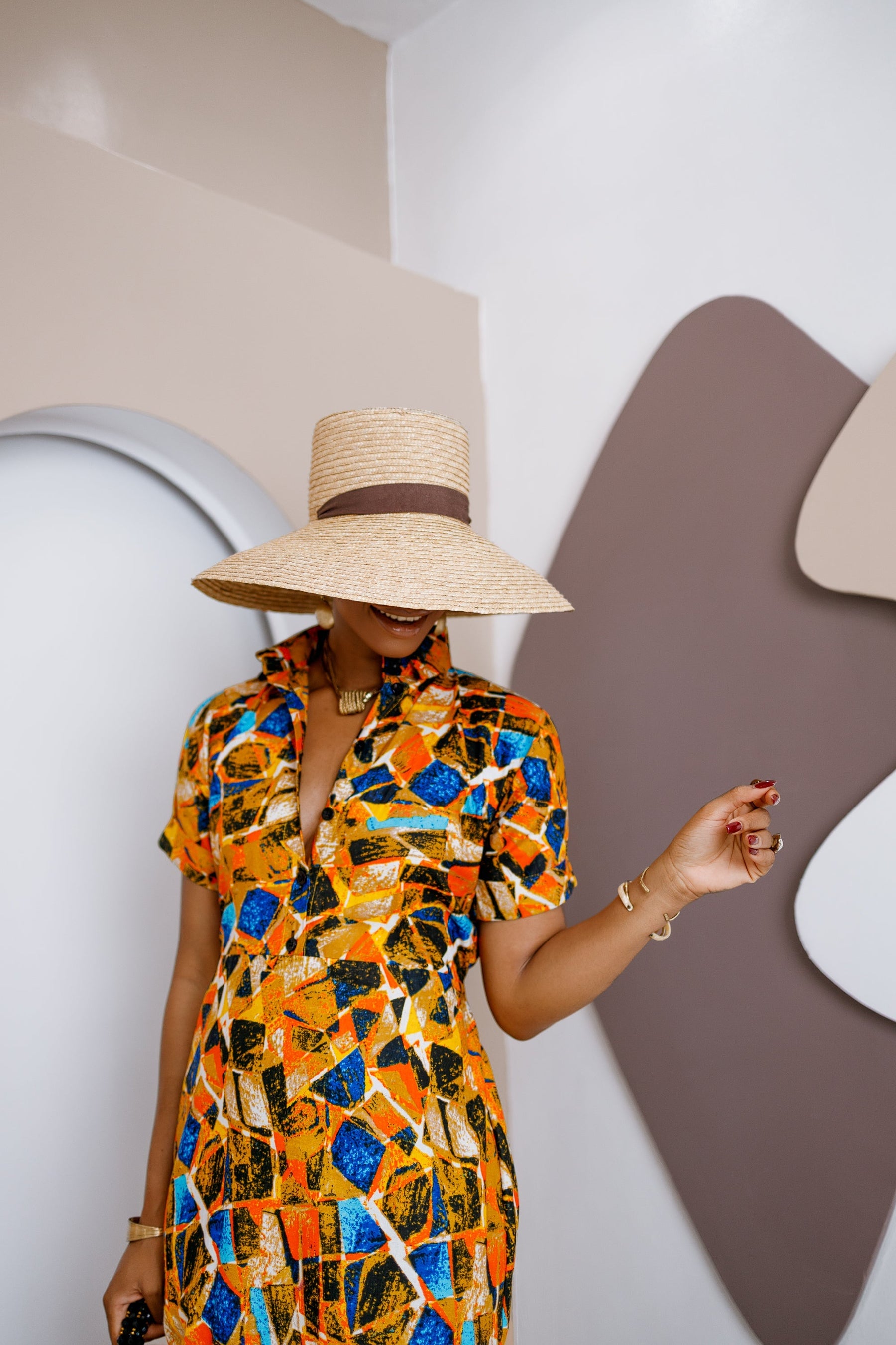 Omenana Kaftan Maxi Dress – Handmade African Ankara Elegance