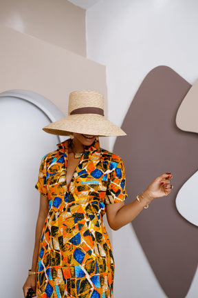 Omenana Kaftan Maxi Dress – Handmade African Ankara Elegance