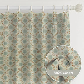 Decorative Design Pure Linen Pleated Curtain - Raaj Bhog